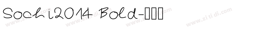 Sochi2014 Bold字体转换